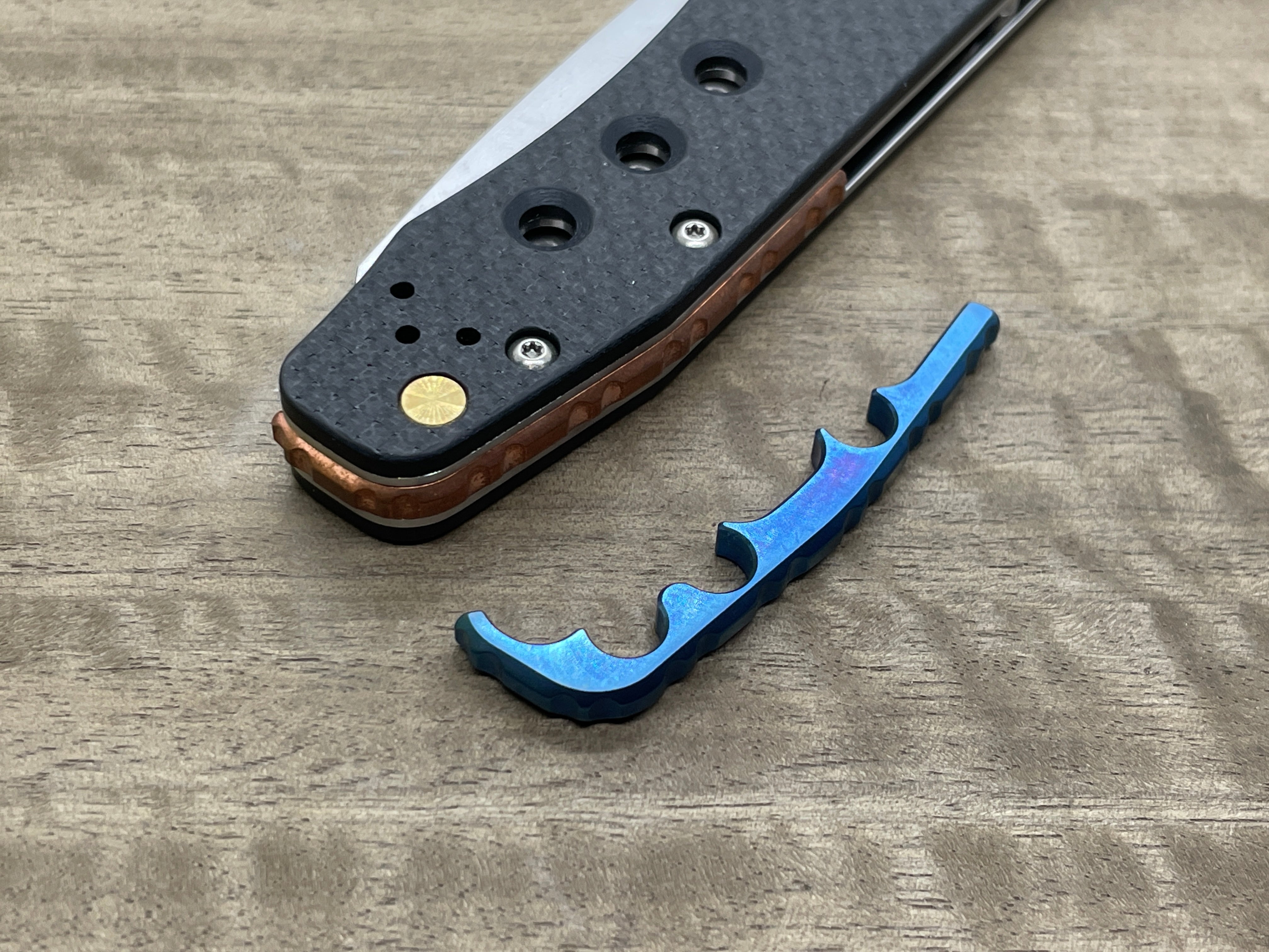 Titanium Gear BACKSPACER for Spyderco Smock MetonBoss